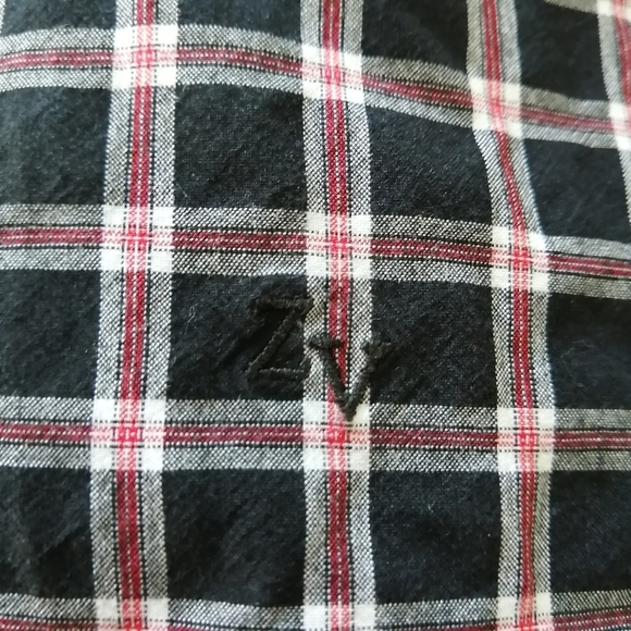 Zadig & Voltaire Men's Thibaut Button Up Red Black Plaid Chest Pockets Large - Picture 11 of 16